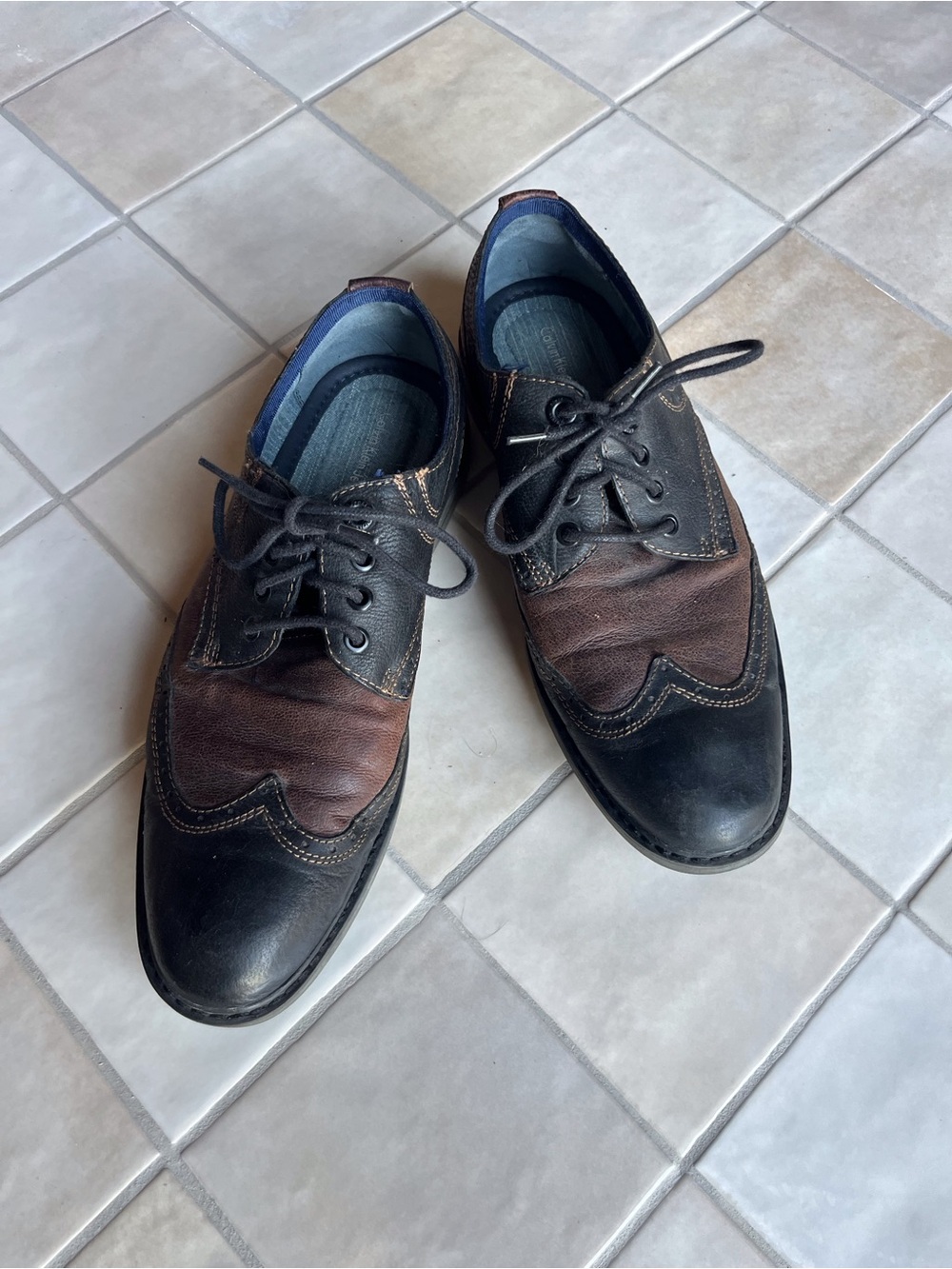Calvin Klein Two-Tone Wingtip Oxfords